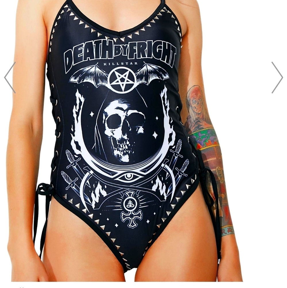 FRIGHT NIGHT ONE PIECE SWIMSUIT